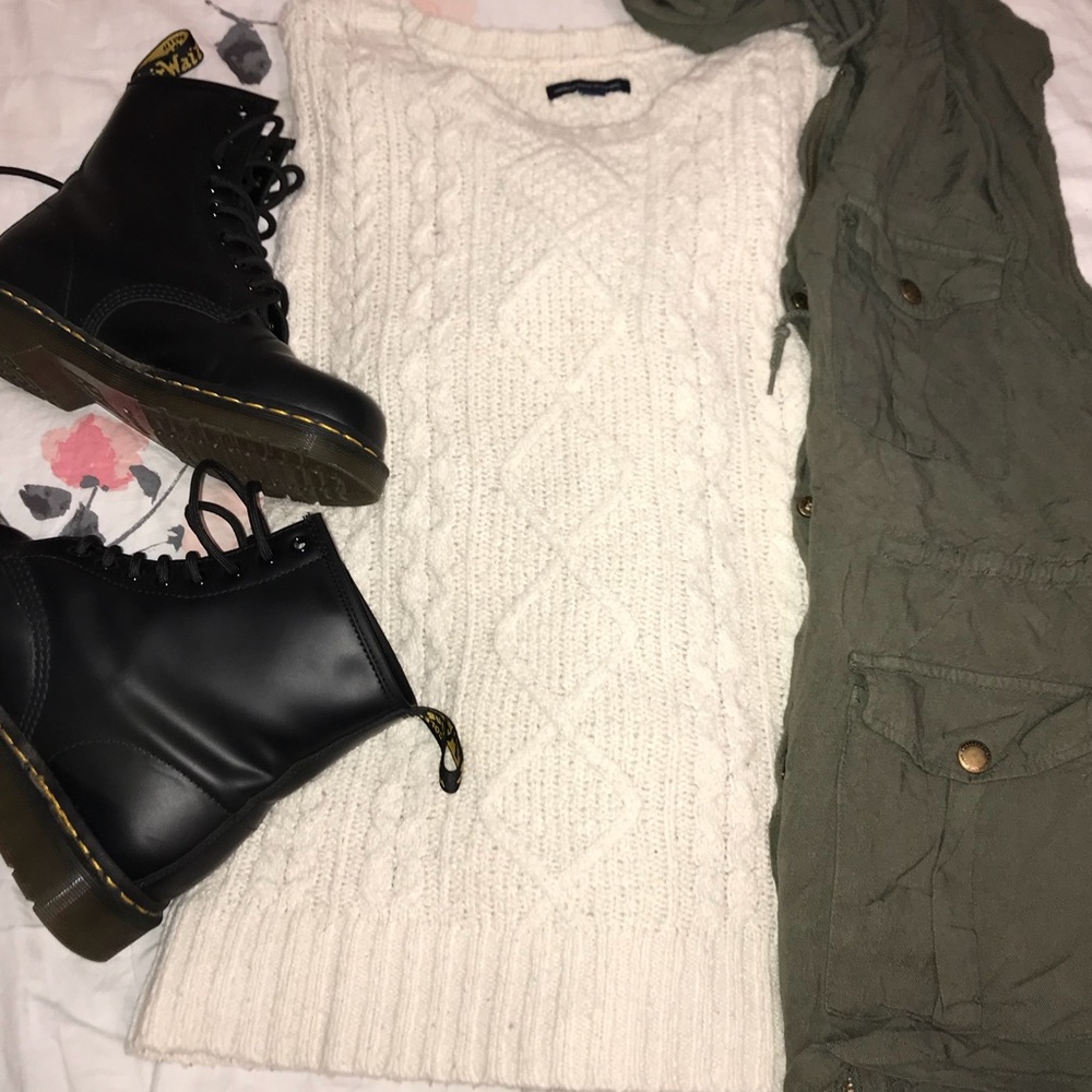 Cream Chunky Oversized Sweater